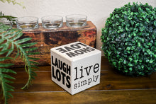 Load image into Gallery viewer, Live Simply - Wooden Block Sign